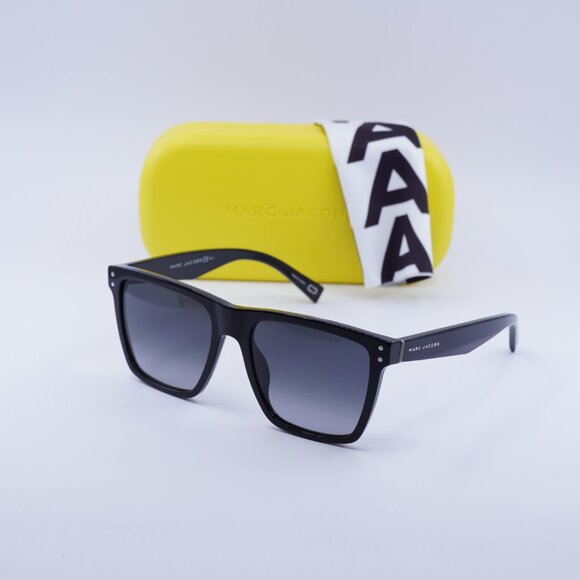 Marc Jacobs MARC 119/S 0807 9O Square Sunglasses - Black\Dark Gray Gradient - Picture 3 of 10